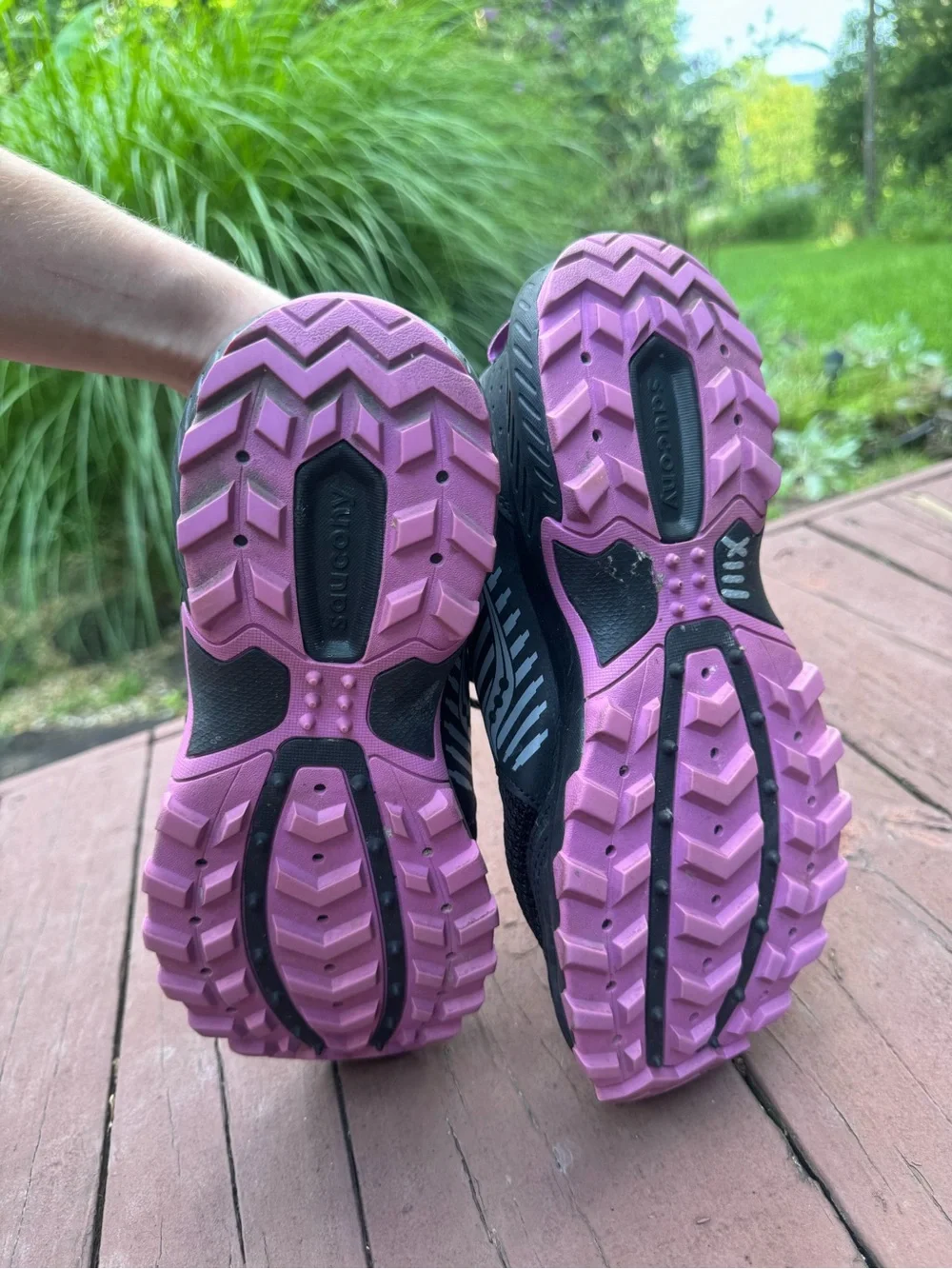Saucony Excursion TR 15 Women's Black Athletic Trail Shoes with Pink Accents
